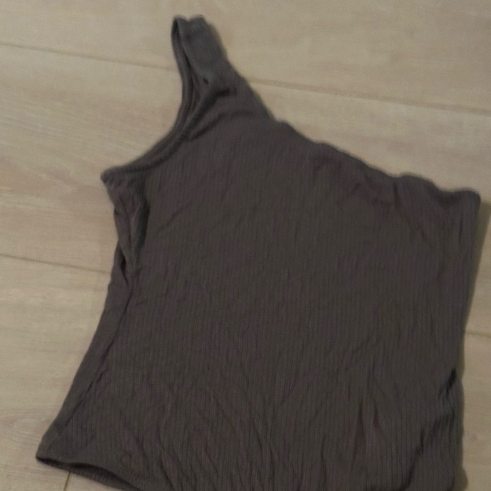 Olive green one shoulder bodysuit